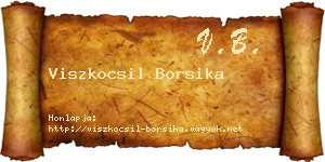 Viszkocsil Borsika névjegykártya